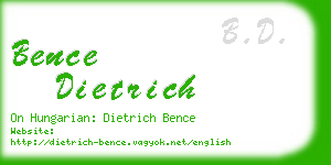 bence dietrich business card